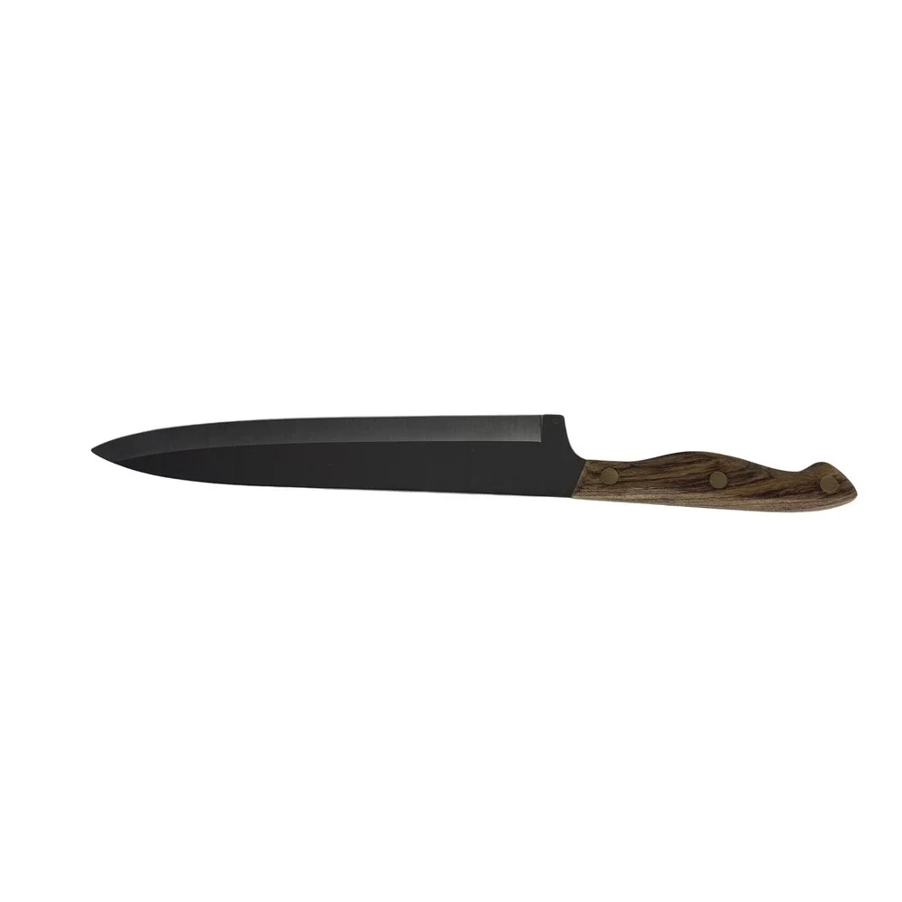 Vintage Lifetime Cutlery Jet-Cut Chef Knife Stainless Japan 400 Wood Handle 14